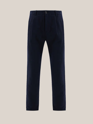 Pleat Front Wool Trouser