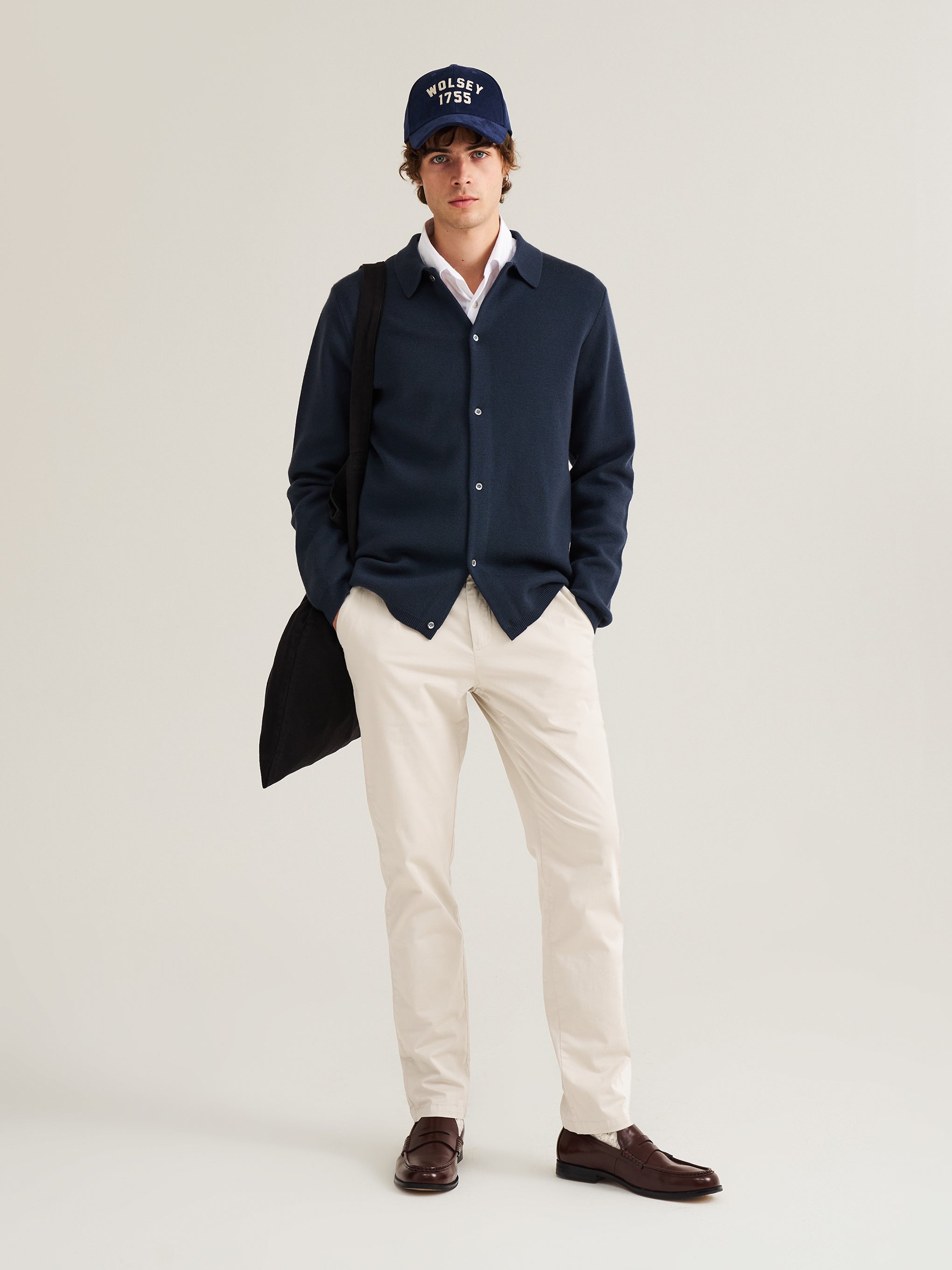 Polo shirt with cardigan hotsell