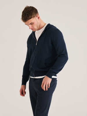 Knitted Merino Zip Through Hoody