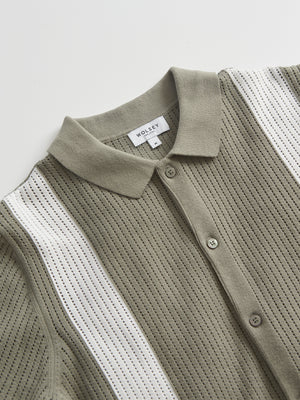 Knitted Panel Polo