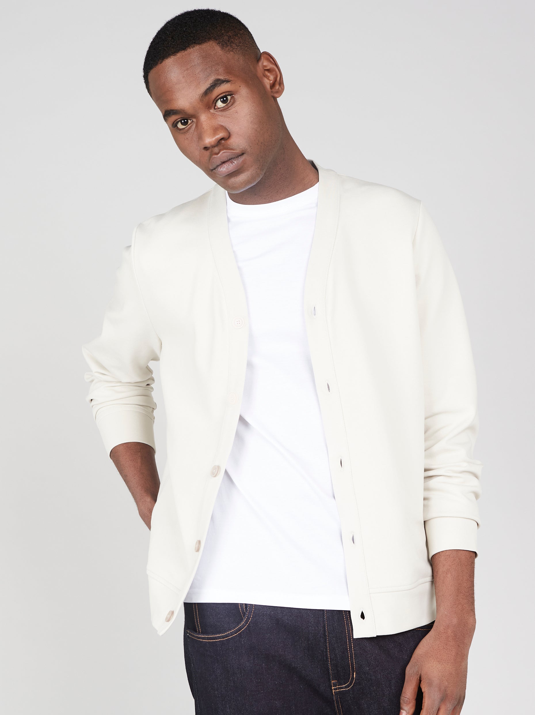 White shirt and cardigan sale